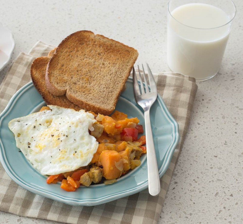 Sweet Potato Hash with Egg