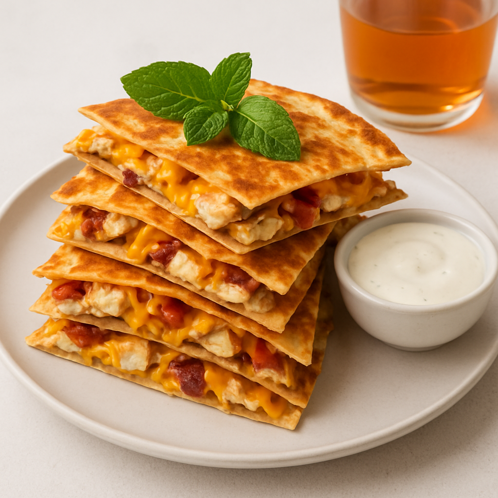 Chicken Bacon Ranch Quesadillas