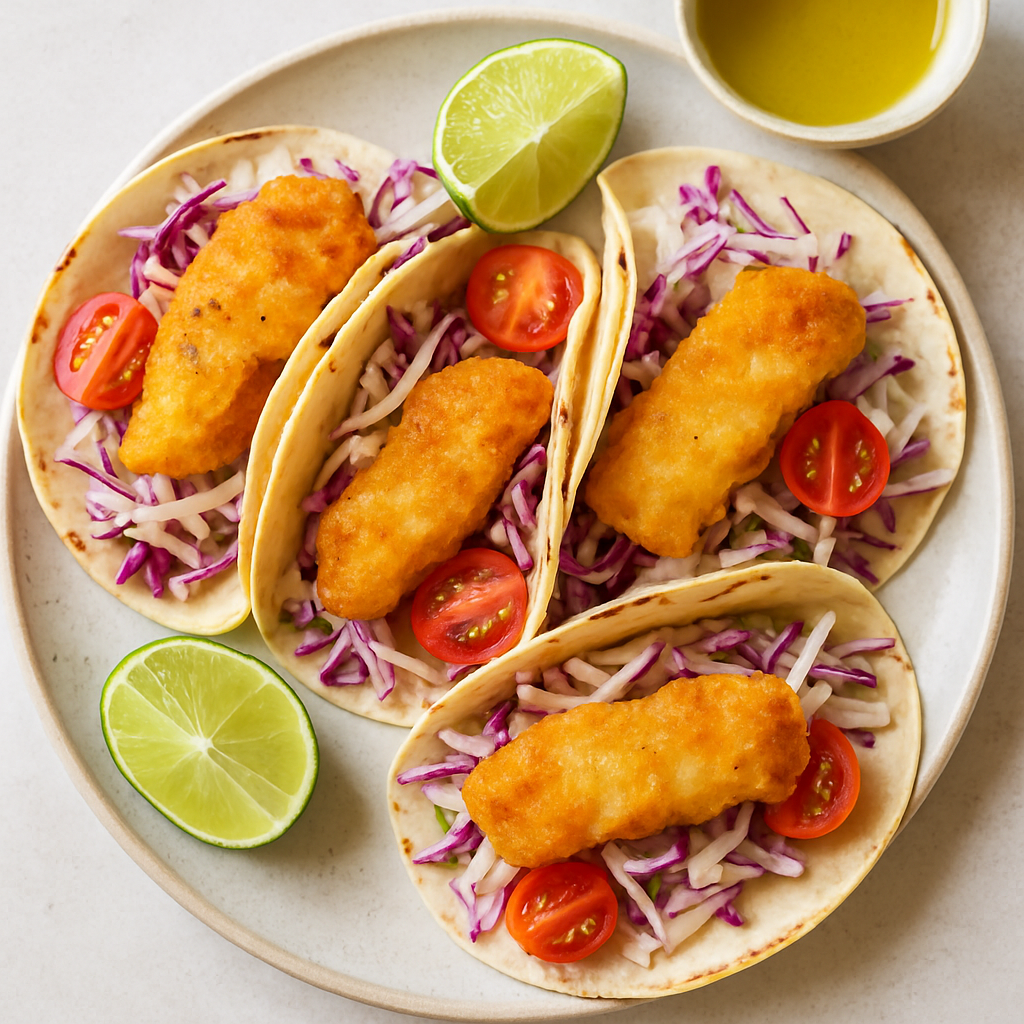 Quick & Easy Crispy Fish Tacos with Cabbage Slaw