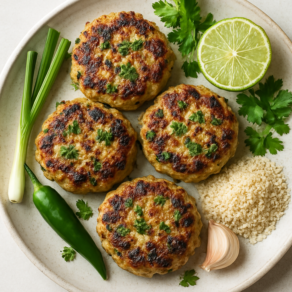 Hamburguesas de Pollo y Lima Vietnamitas