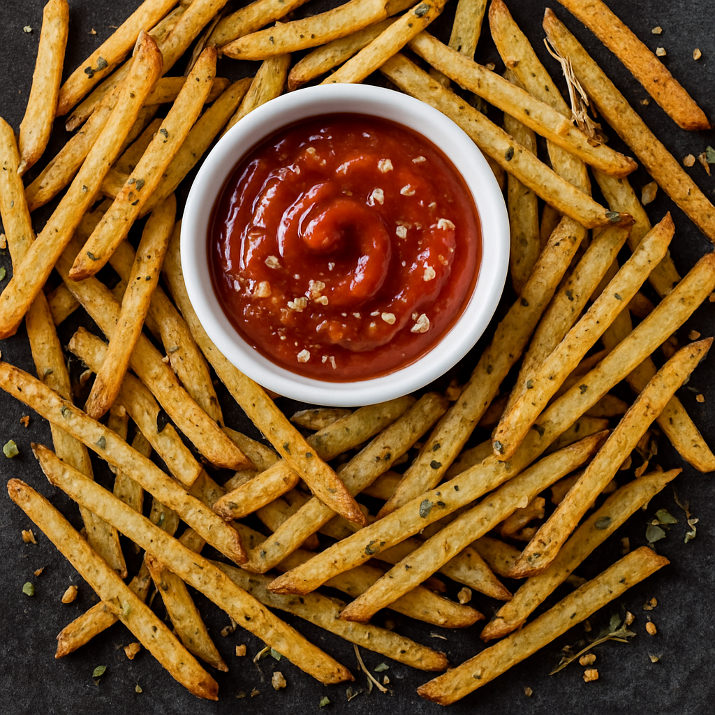 Papas Paja Crujientes al Horno con Ajo