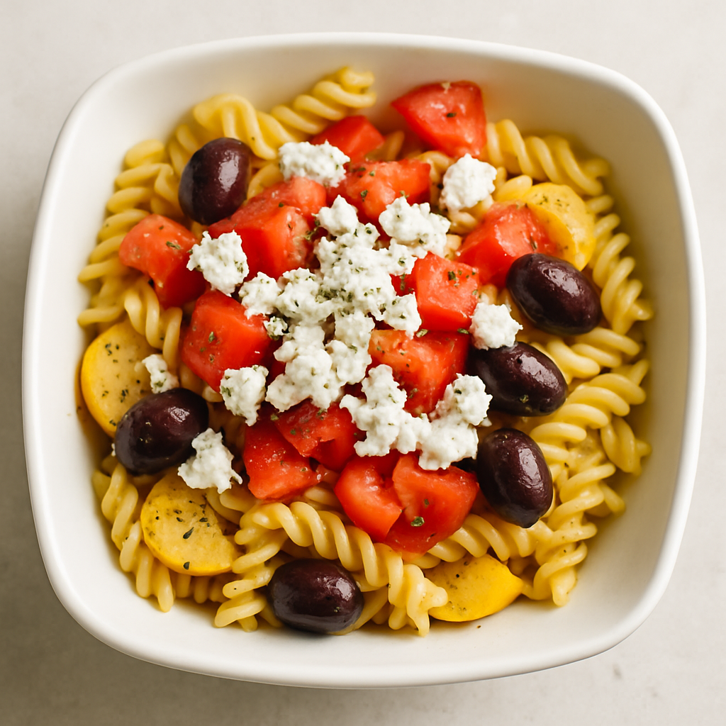 Gluten-Free Pasta Salad with Greek Flavors