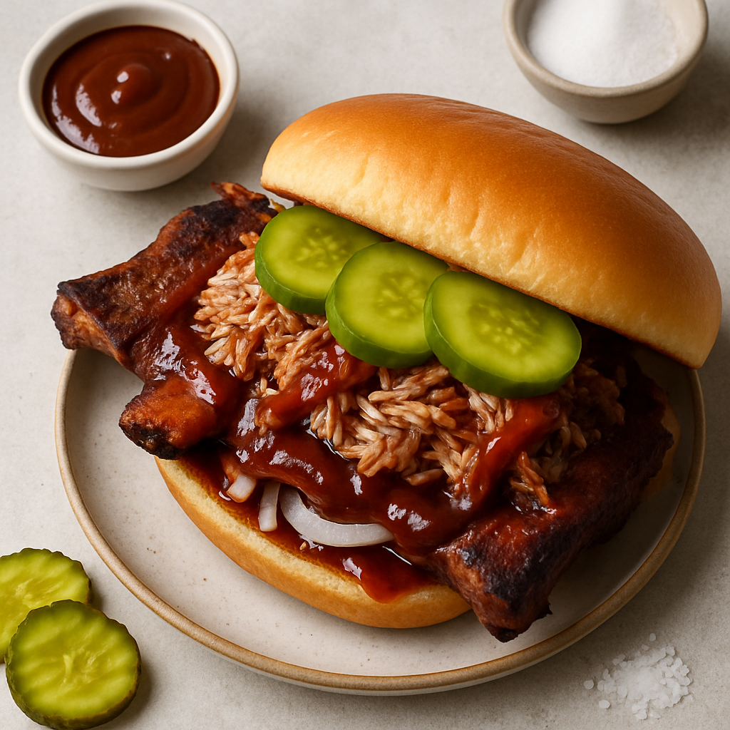 The Ultimate Homemade McRib Smoked-Rib Sandwich