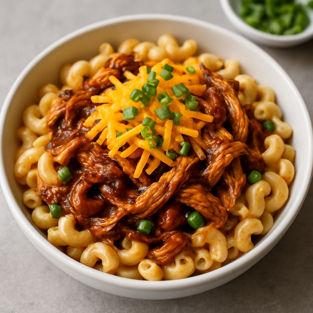 Mac y Queso con Pollo BBQ