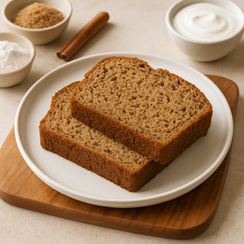 Whole Wheat Yogurt Banana Bread with Cinnamon
