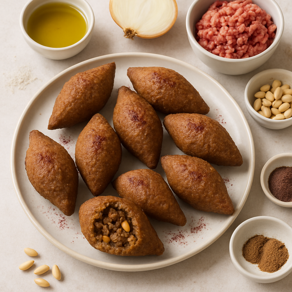 Kibbeh: Beef and Bulgur Wheat Meatballs