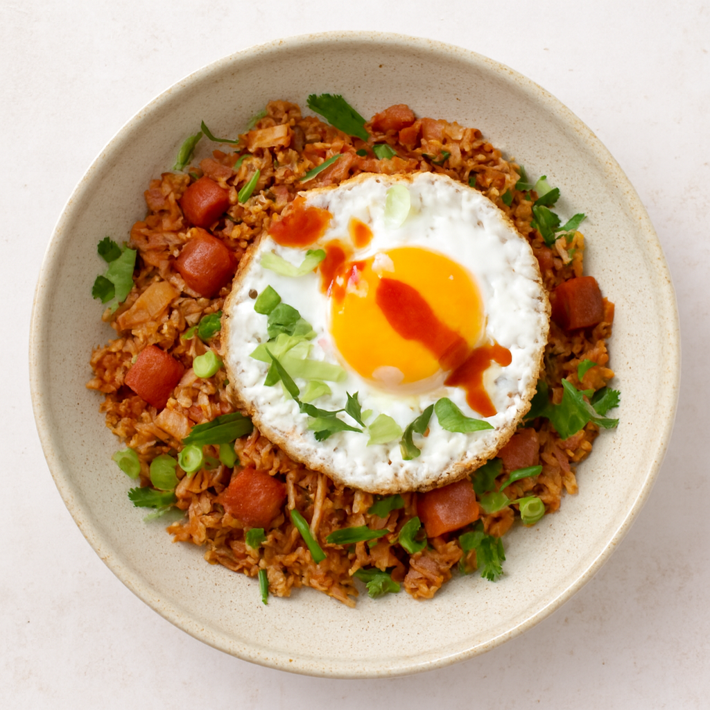 Kimchi and Spam Fried Rice