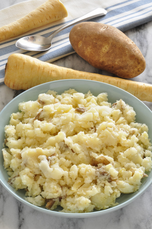 Mashed Parsnips and Potatoes