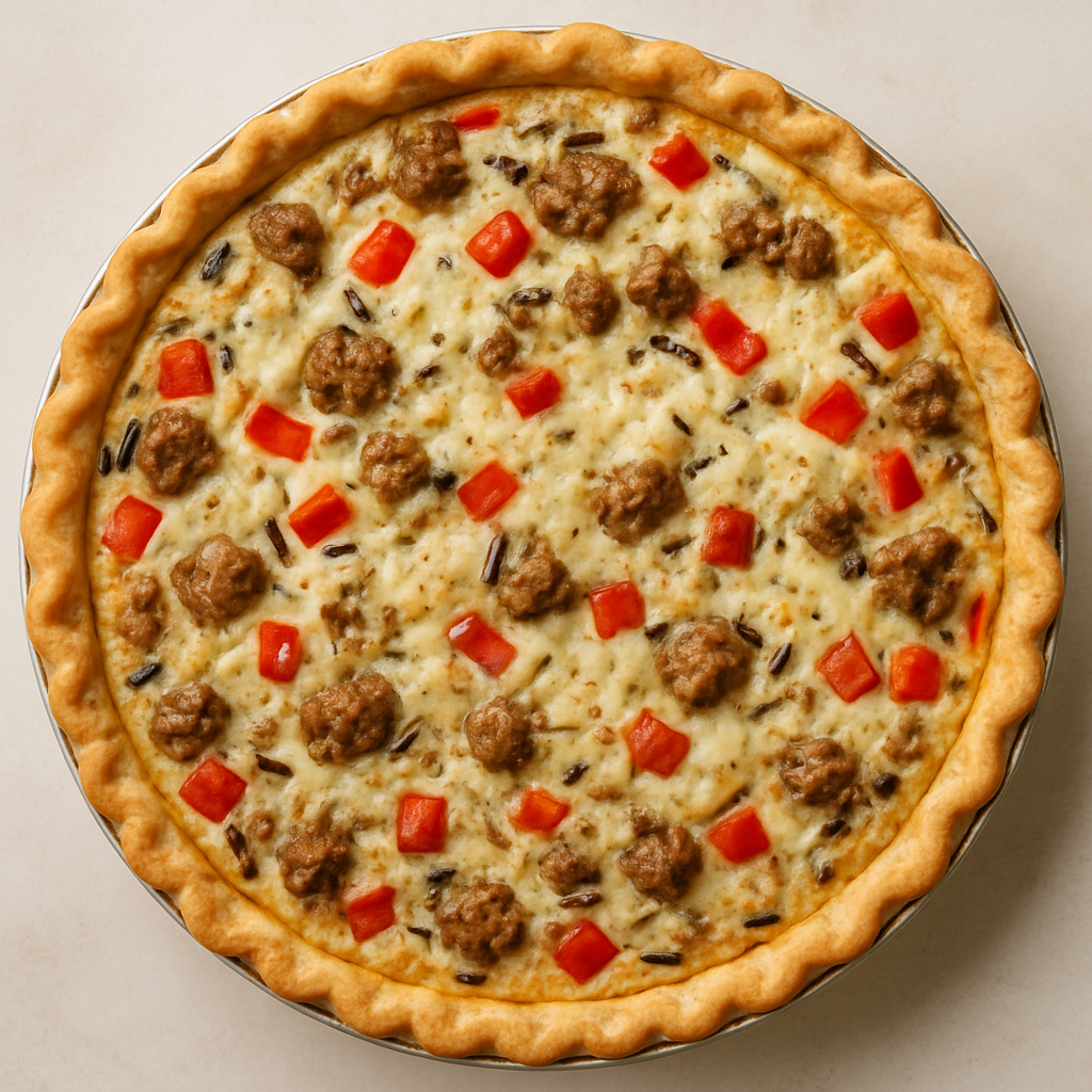 Sausage and Red Pepper Quiche