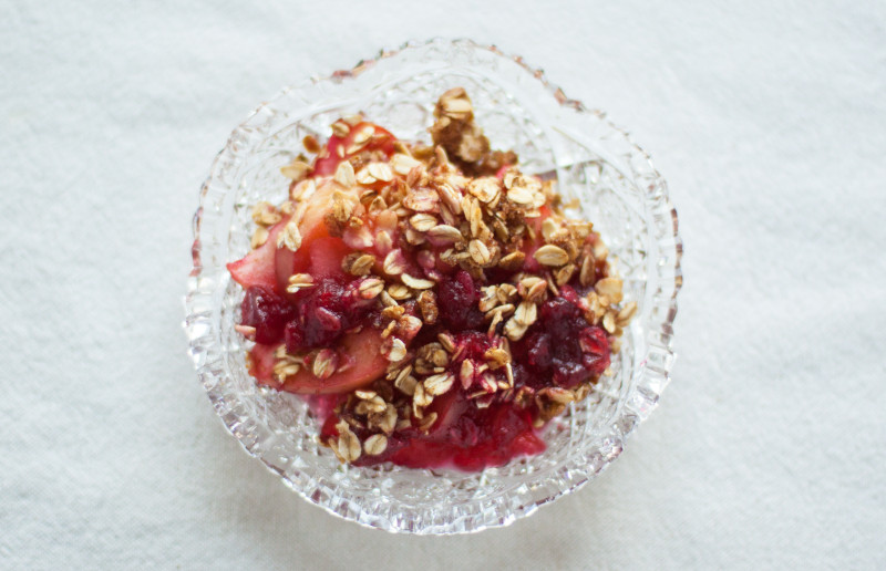 Crujiente de Manzana y Arándano Rojo