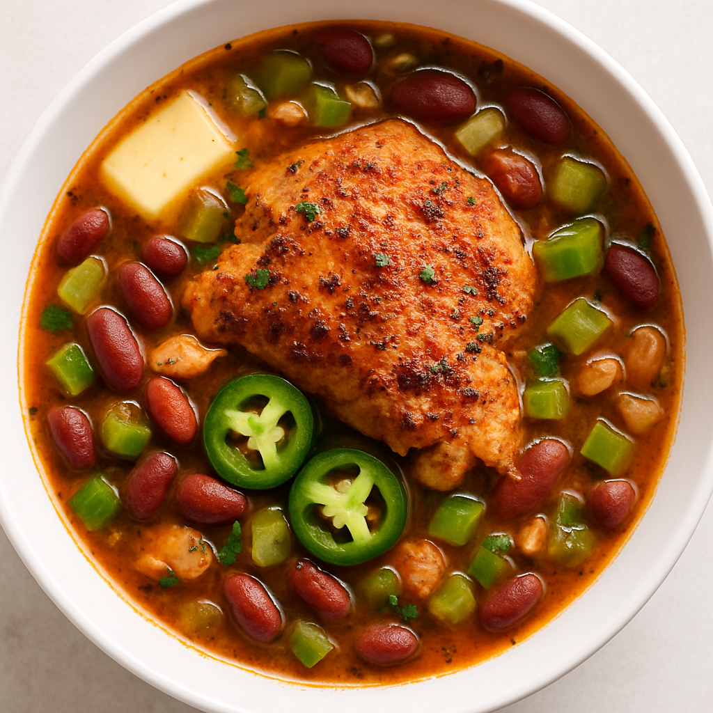 Cajun Chicken and Red Bean Soup