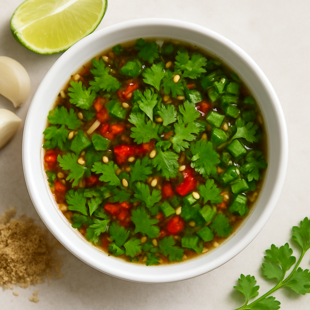 Thai-style Chili, Lime, and Cilantro Dipping Sauce