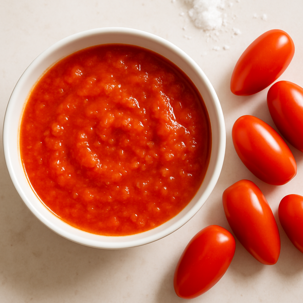 Puré de Tomate Cocido Rápidamente