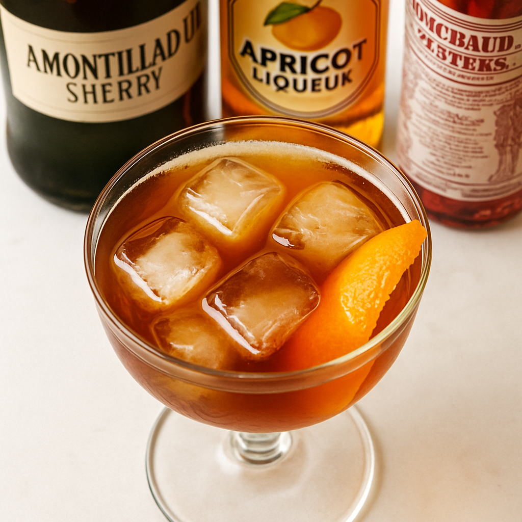 Manhattan Elegante con Albaricoque, Jerez y Brandy