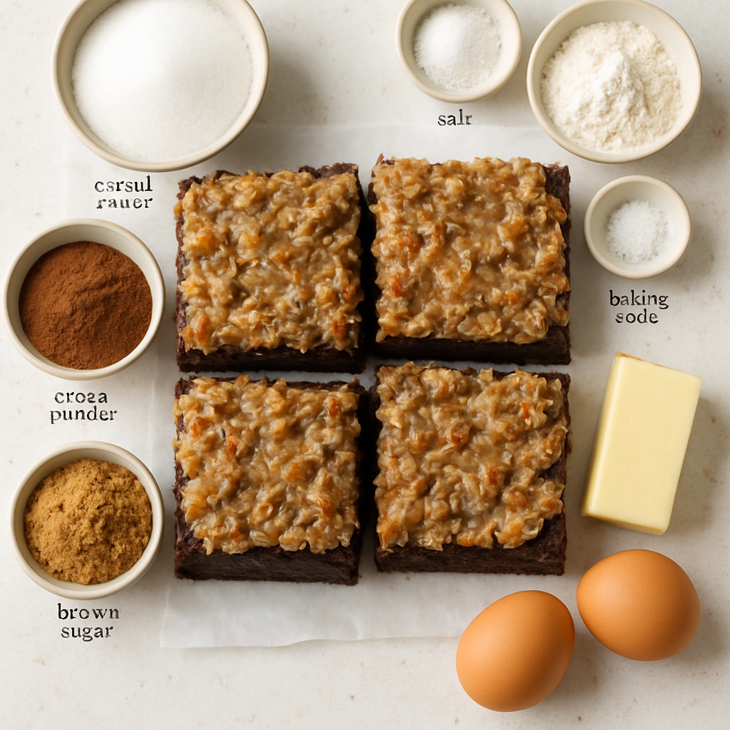 Giant German Chocolate Brownies