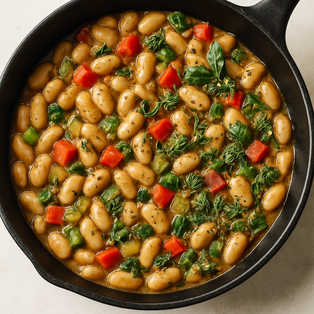 Frijoles Cajún en Sartén