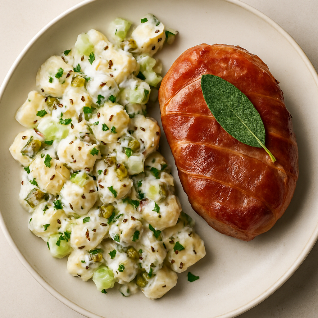 Parma Pork with Potato Salad
