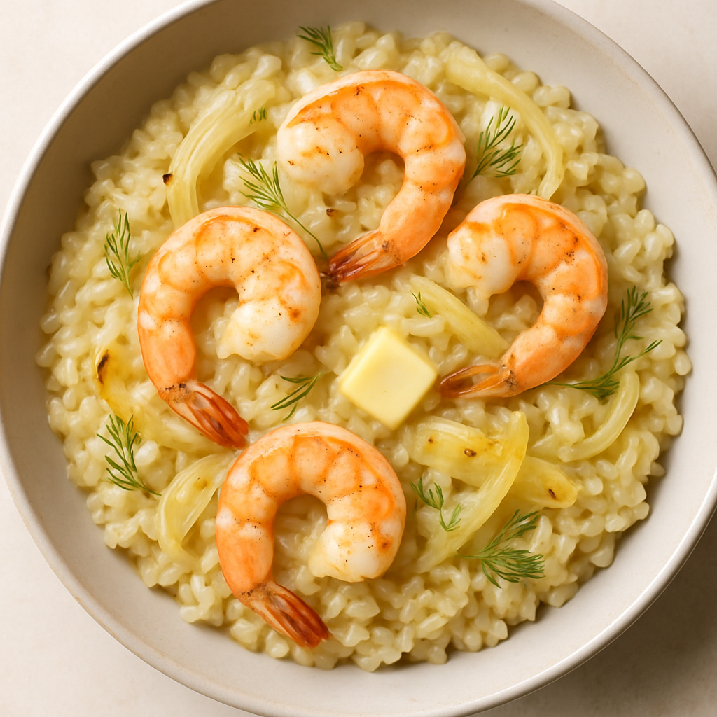 Risotto de Camarones y Hinojo