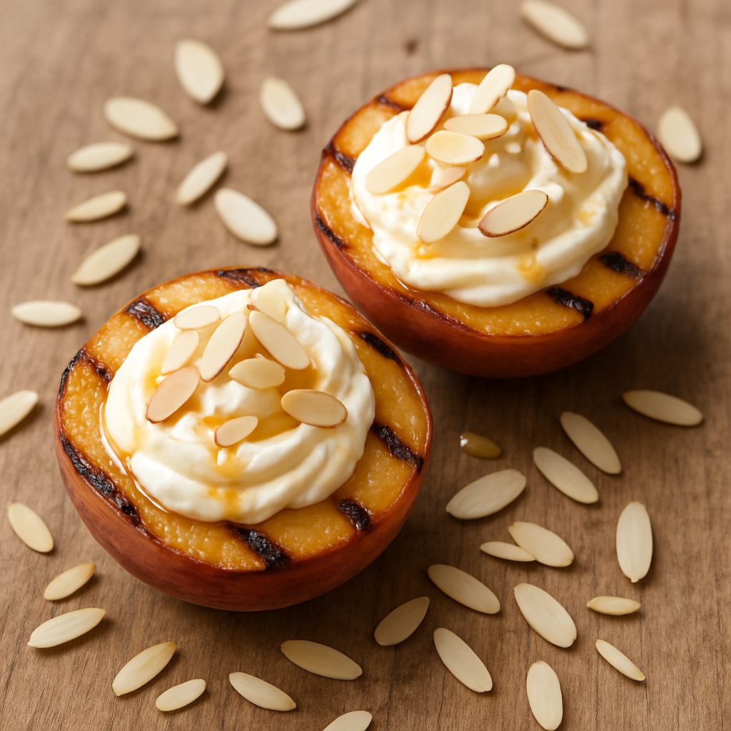 Grilled Peaches with Maple Honey Mascarpone