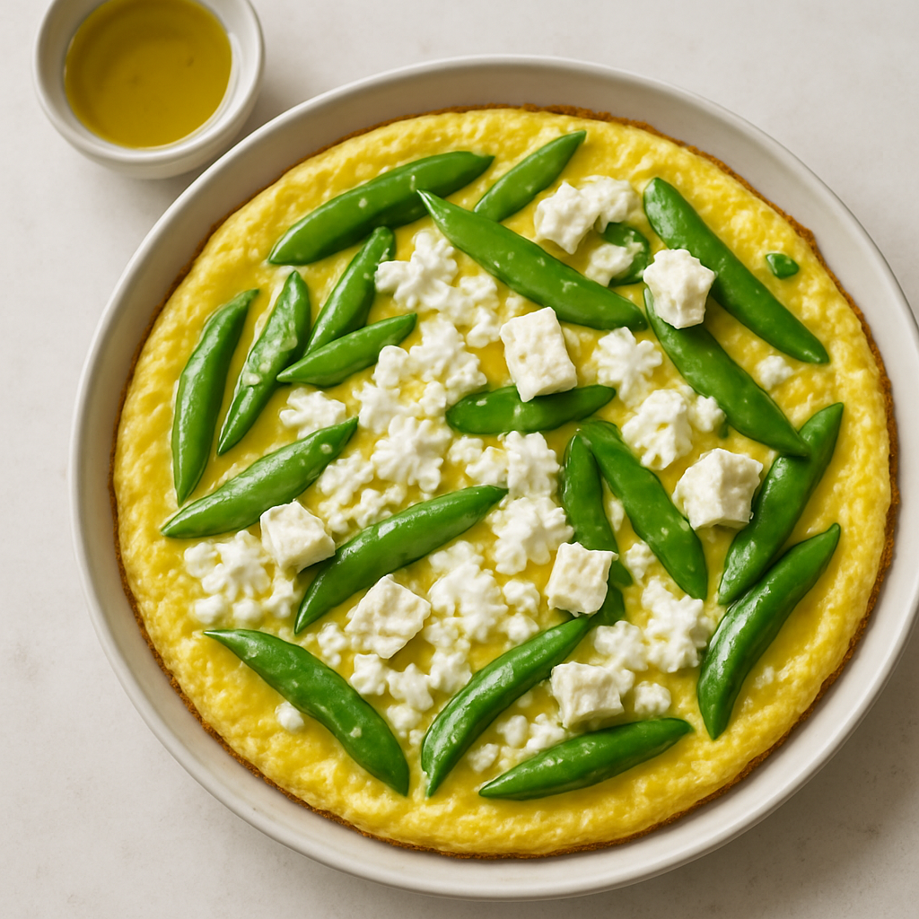 Frittata with Snap Peas and Feta