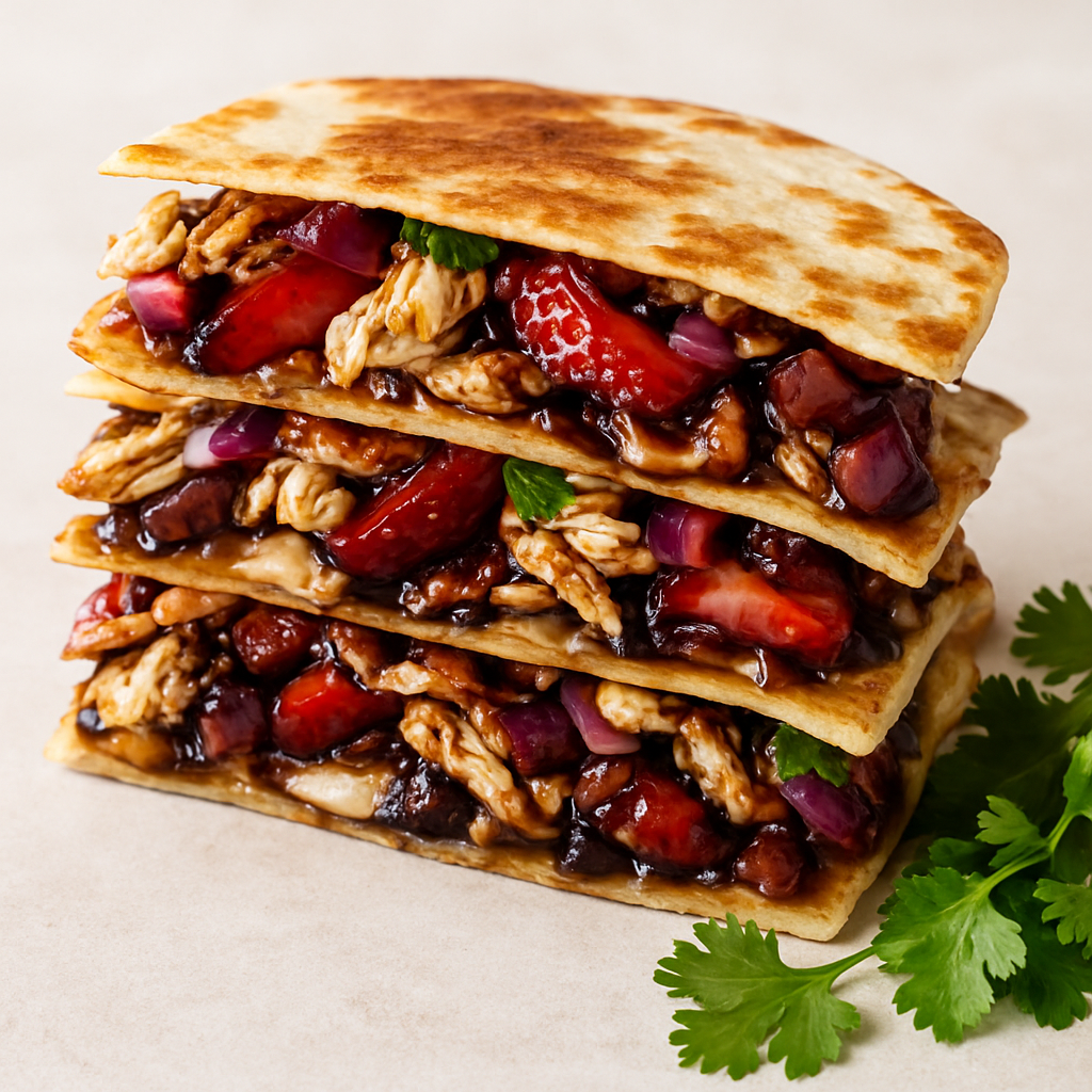 Balsamic Chicken & Strawberry Quesadilla