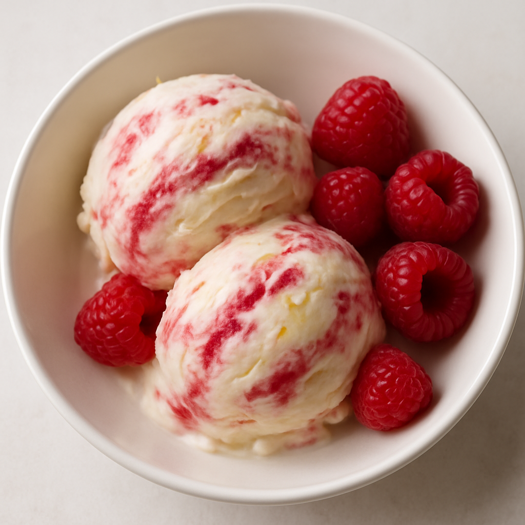 Raspberry Ripple Buttermilk Gelato