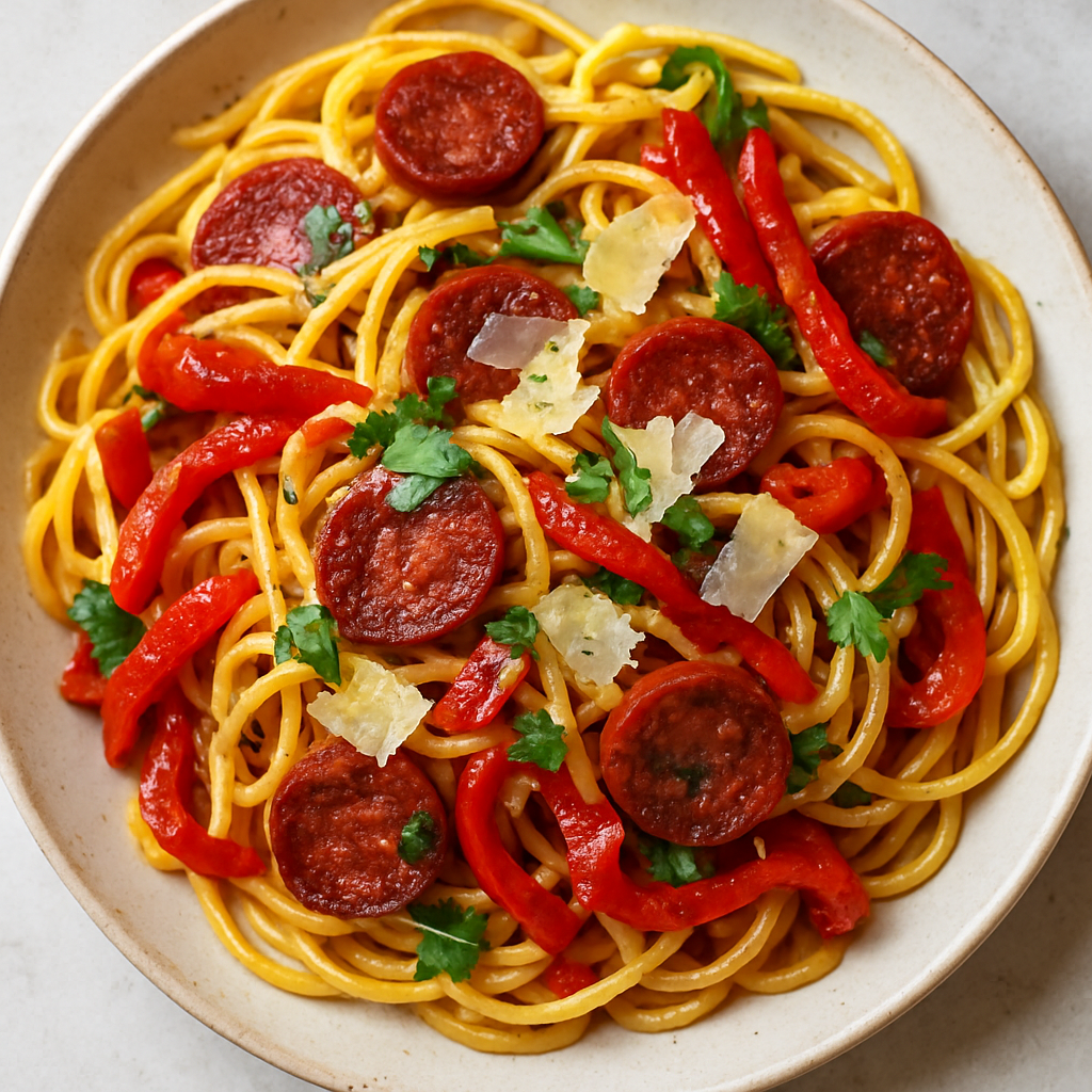 Spaghetti with Spanish Flavours