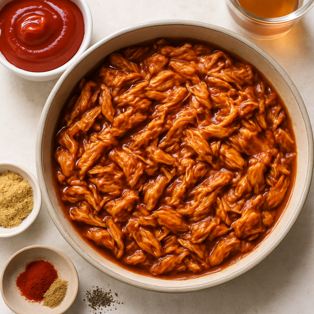 Stovetop Barbecue Pulled Chicken