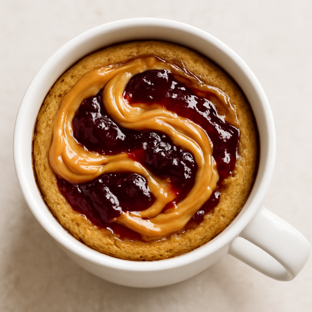 Grain Free Peanut Butter and Jelly Mug Cake