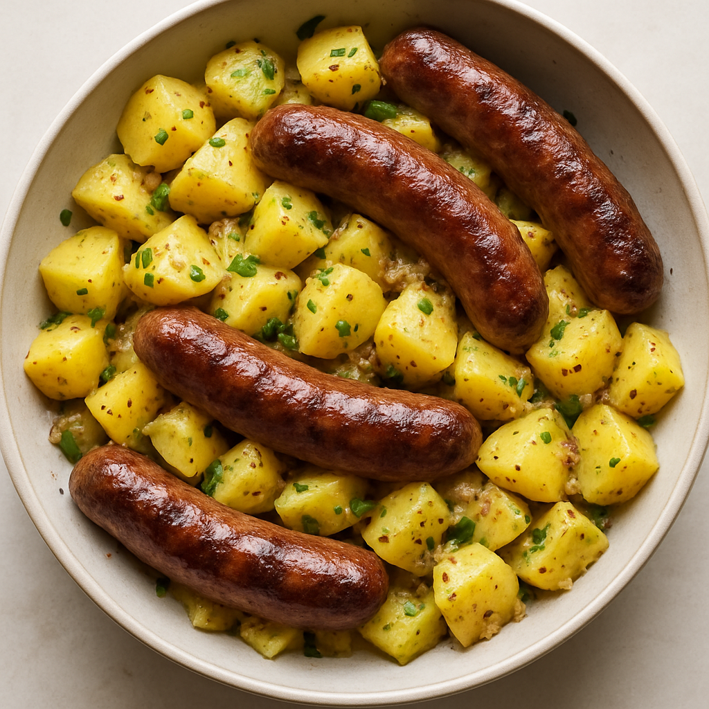 German Potato Salad with Brats