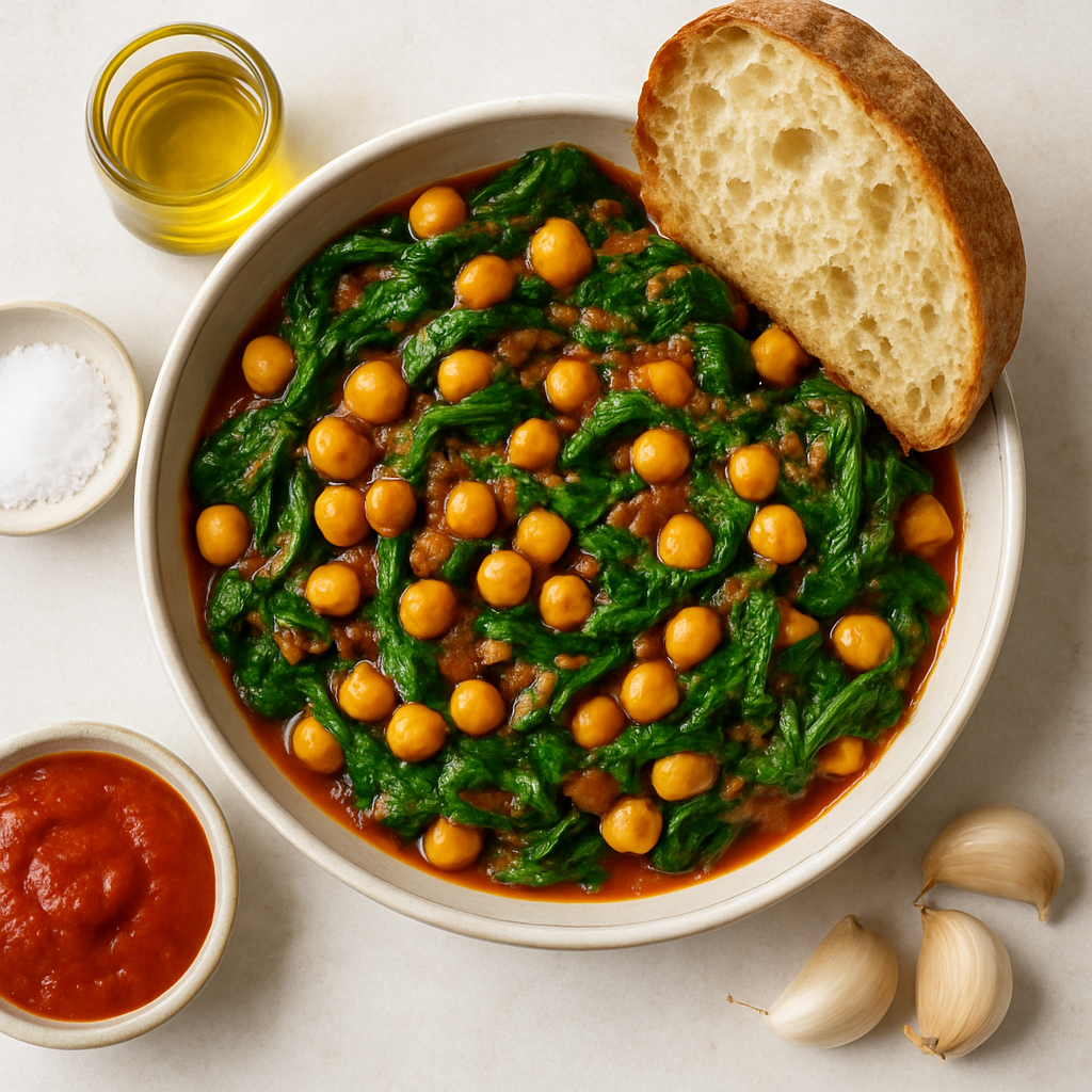 Espinacas y Garbanzos Marroquíes