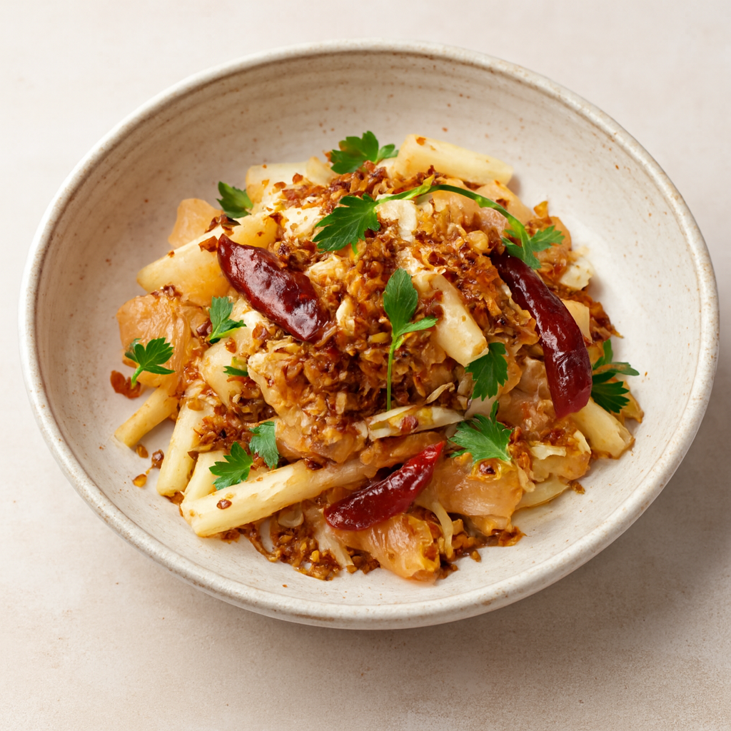 Jicama and Pomelo Salad with Spicy Thai Dressing