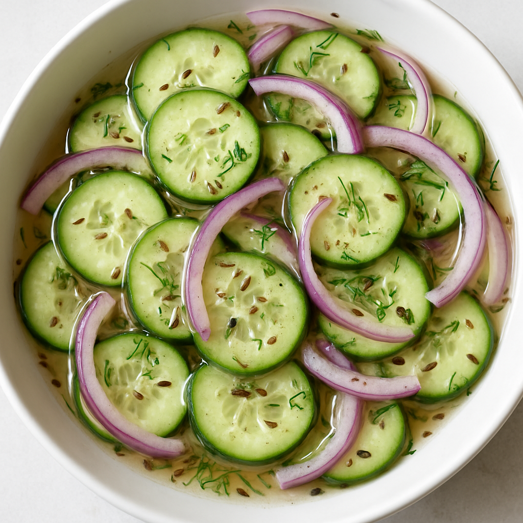 German Cucumber Salad with Dill
