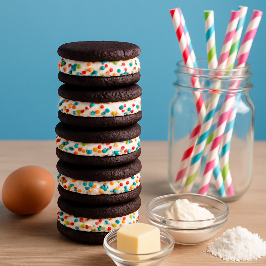 Galletas Oreo Caseras de Pastel de Cumpleaños