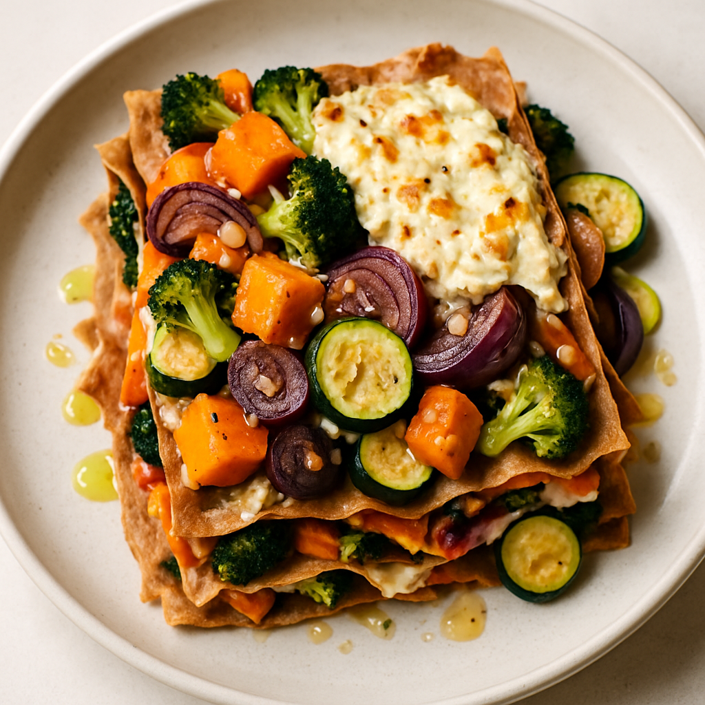 Whole Wheat Roasted Veggie Lasagna