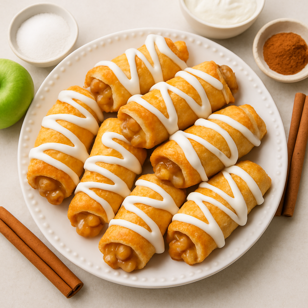 Enrollados de Manzana, Canela y Queso Crema