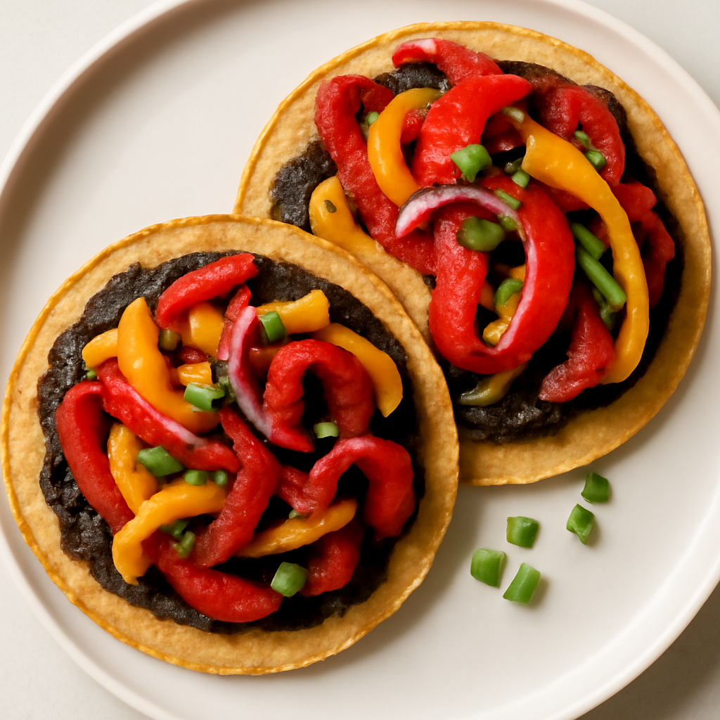 Roasted Bell Pepper Tostadas
