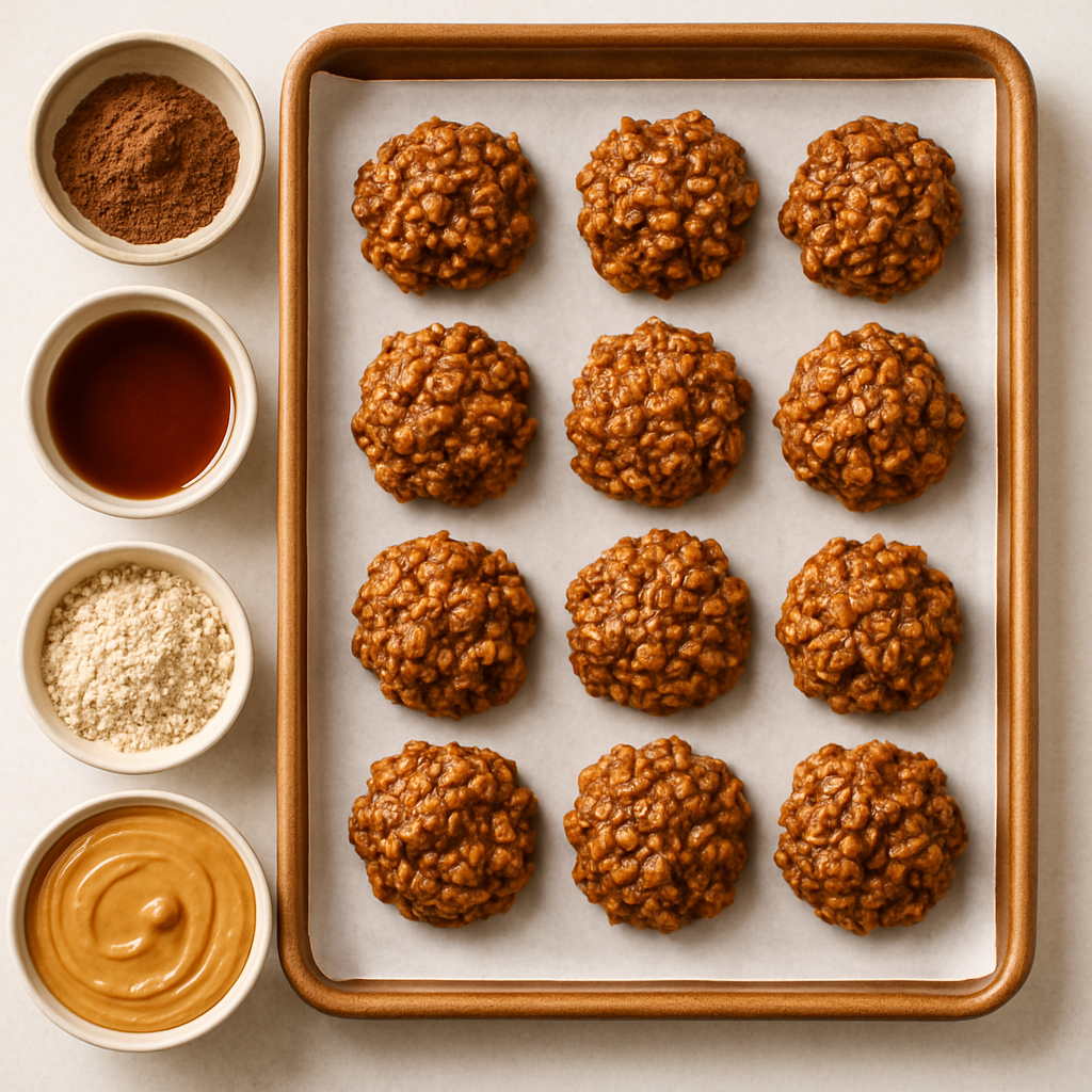 Vegan Chocolate-Peanut Butter No Bake Cookies