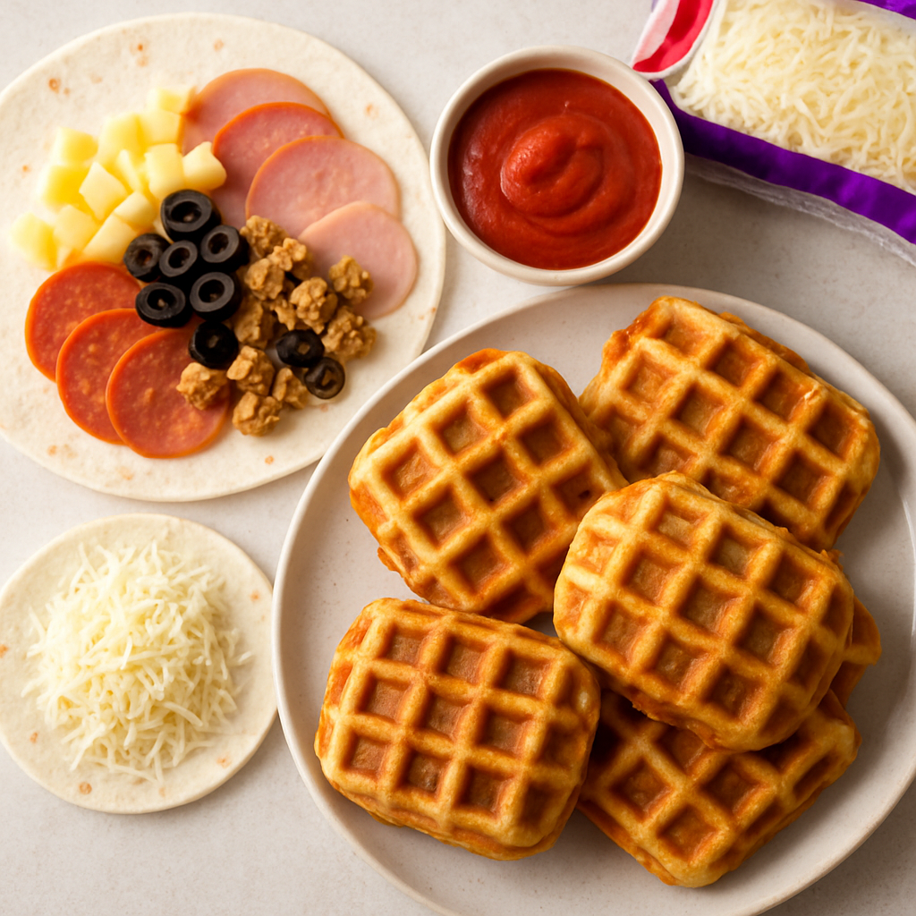Waffled Pizza Pockets