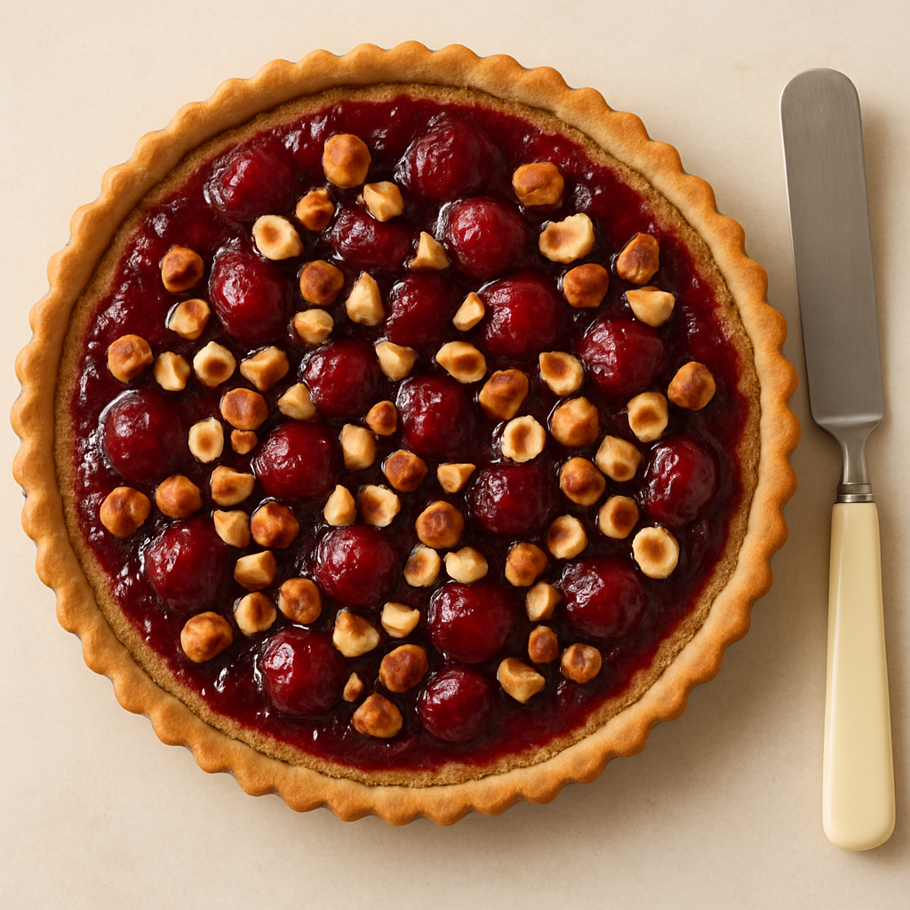 Cherry Hazelnut Tart