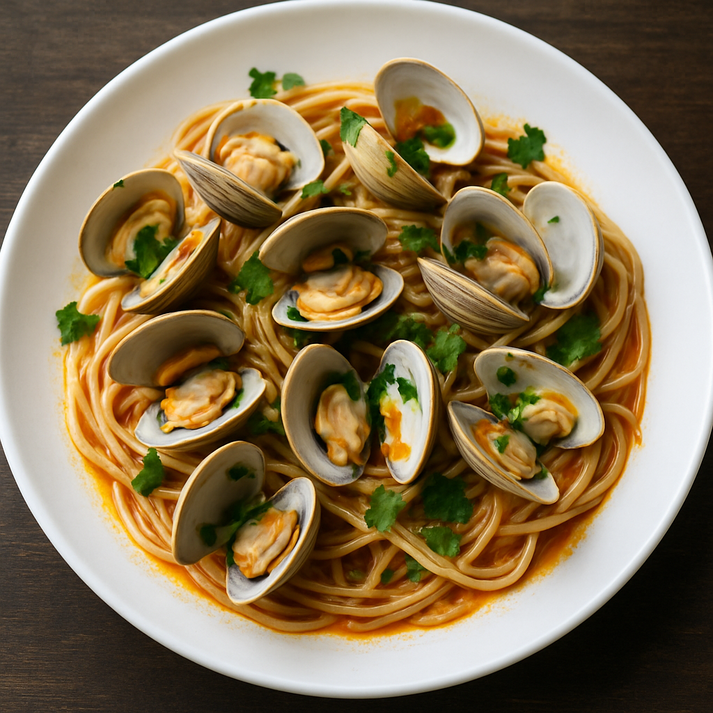 Steamed Clams with Chorizo Oil