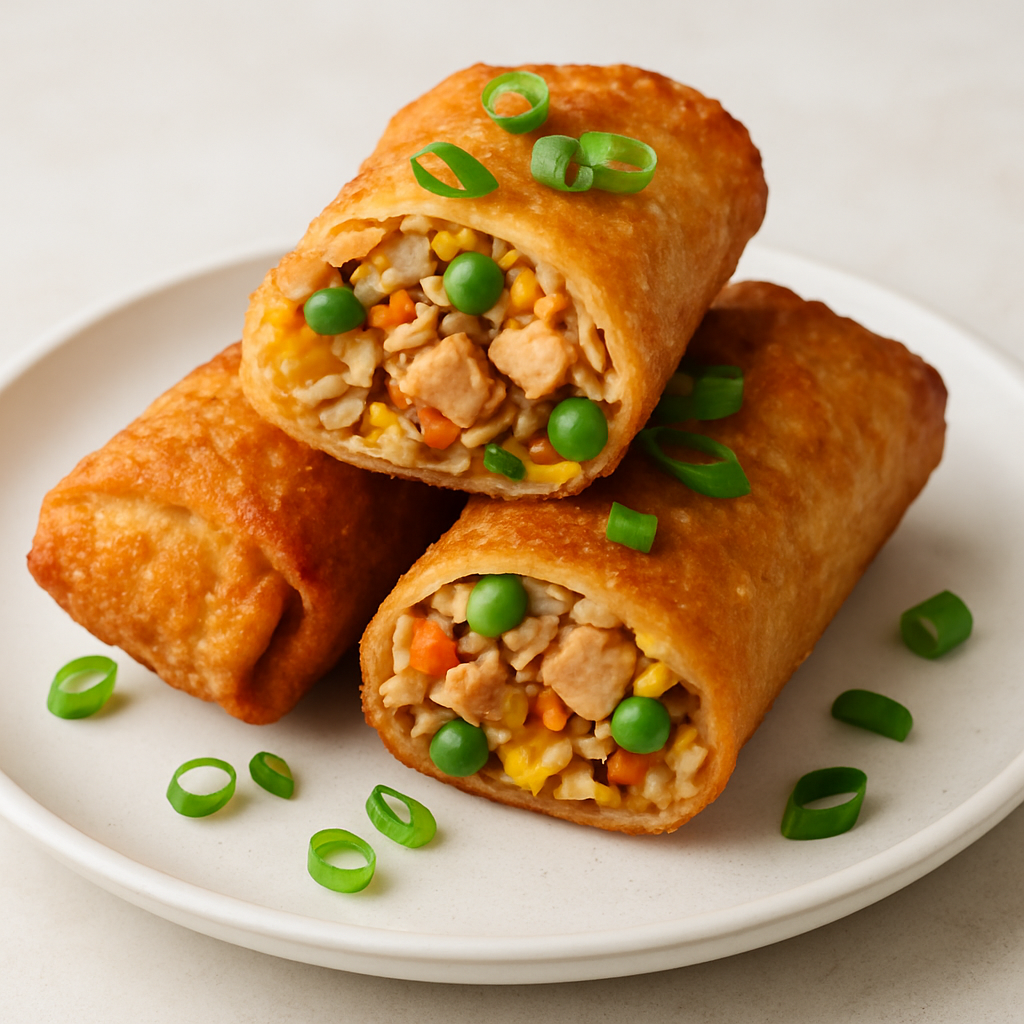 Chicken Fried Rice Egg Rolls