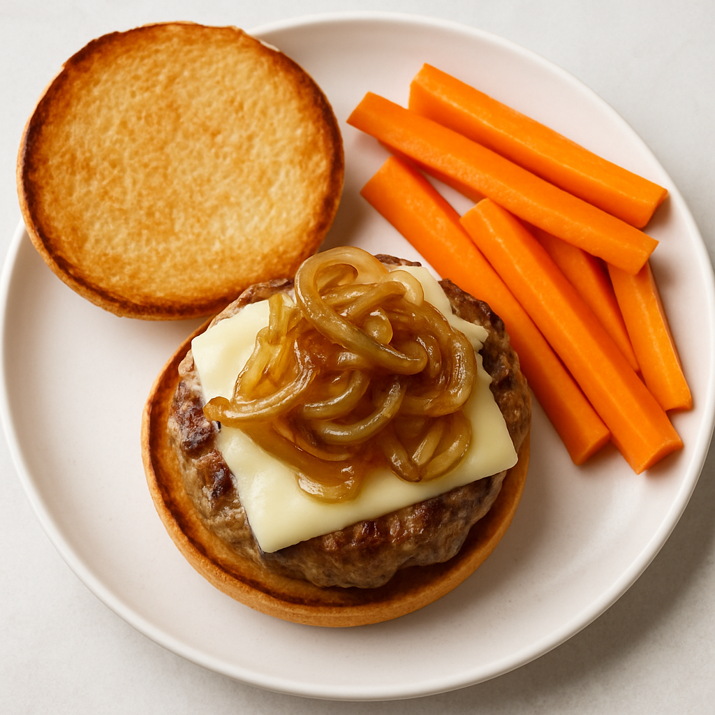 Swiss and Onion Turkey Burgers