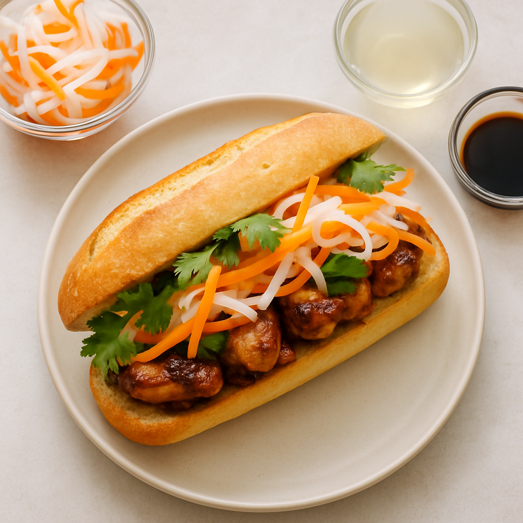 Vietnamese Chicken Sandwich (Banh Mi)