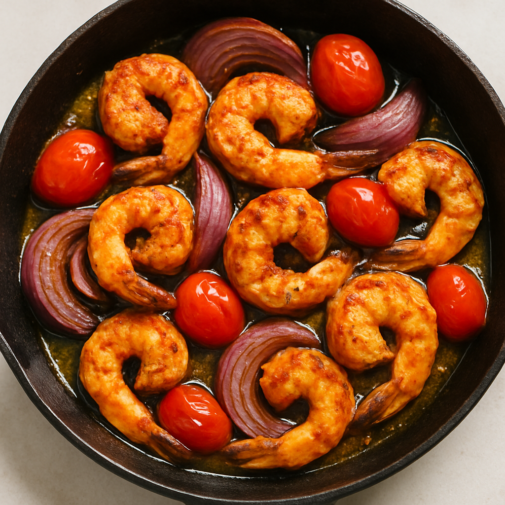 Camarones Sizzler Con Tandoori Masala