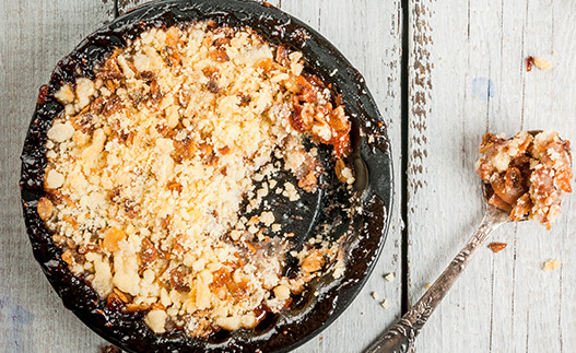 Crumble de Durazno y Manzana