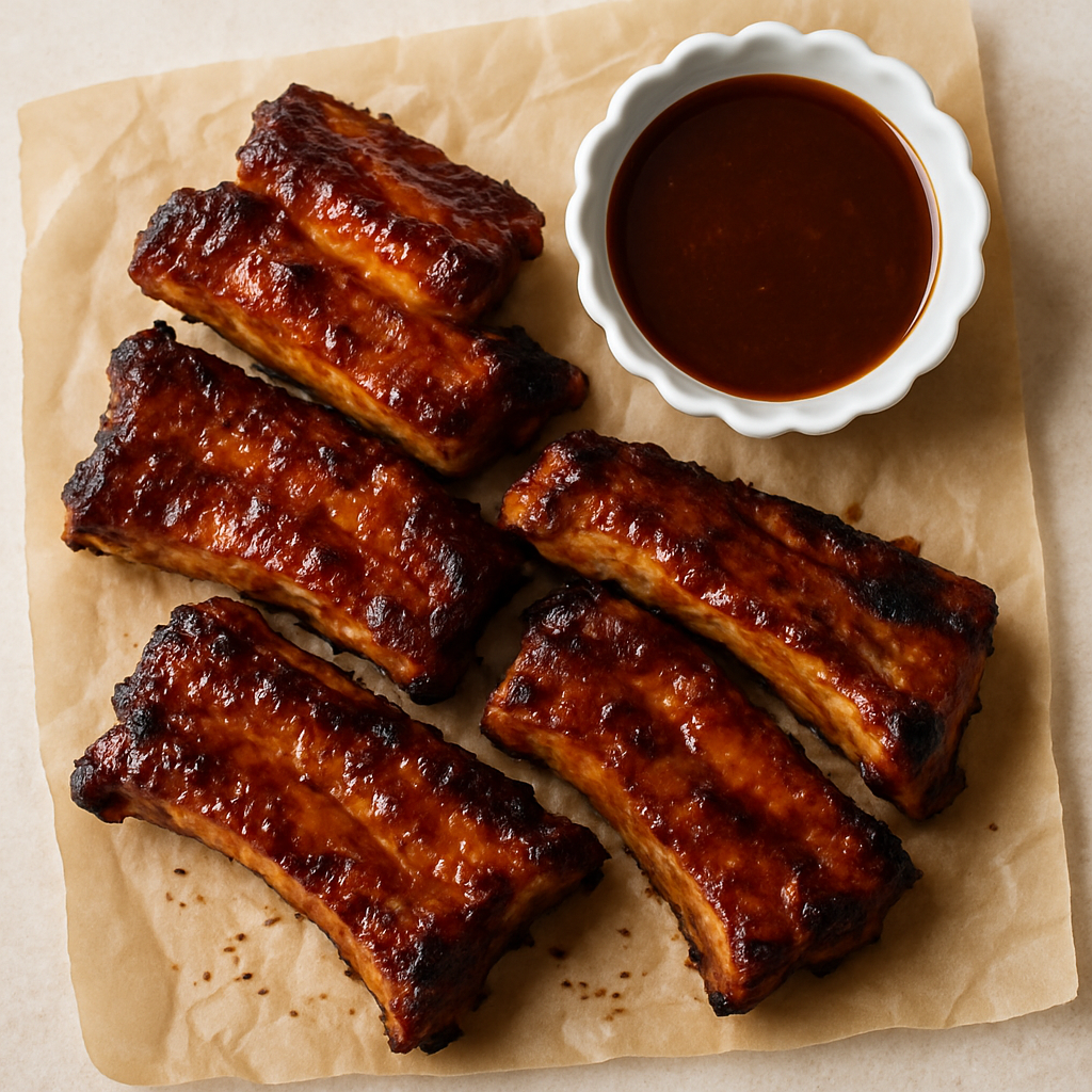 Costillas de Cerdo a la Parrilla con Glaseado de Cola de Cereza