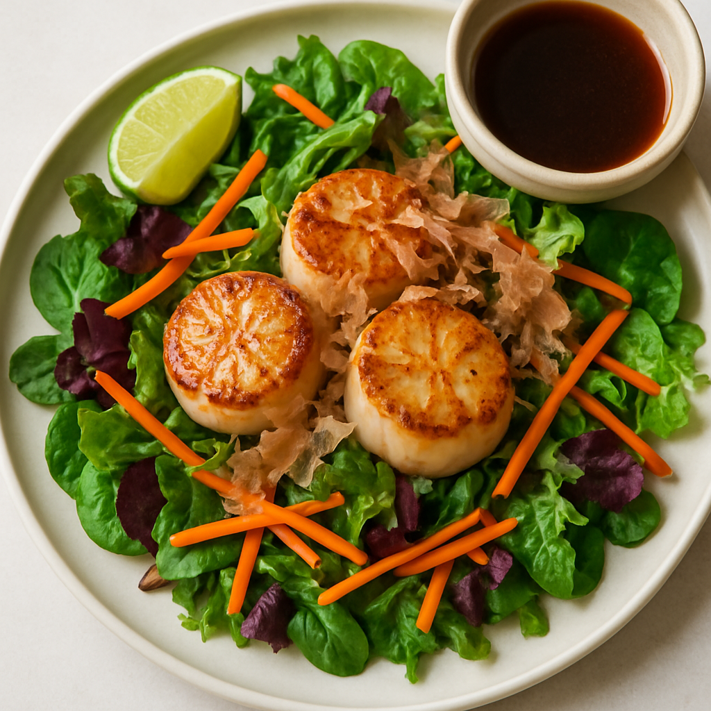Seared Scallop Salad with Ponzu Sauce