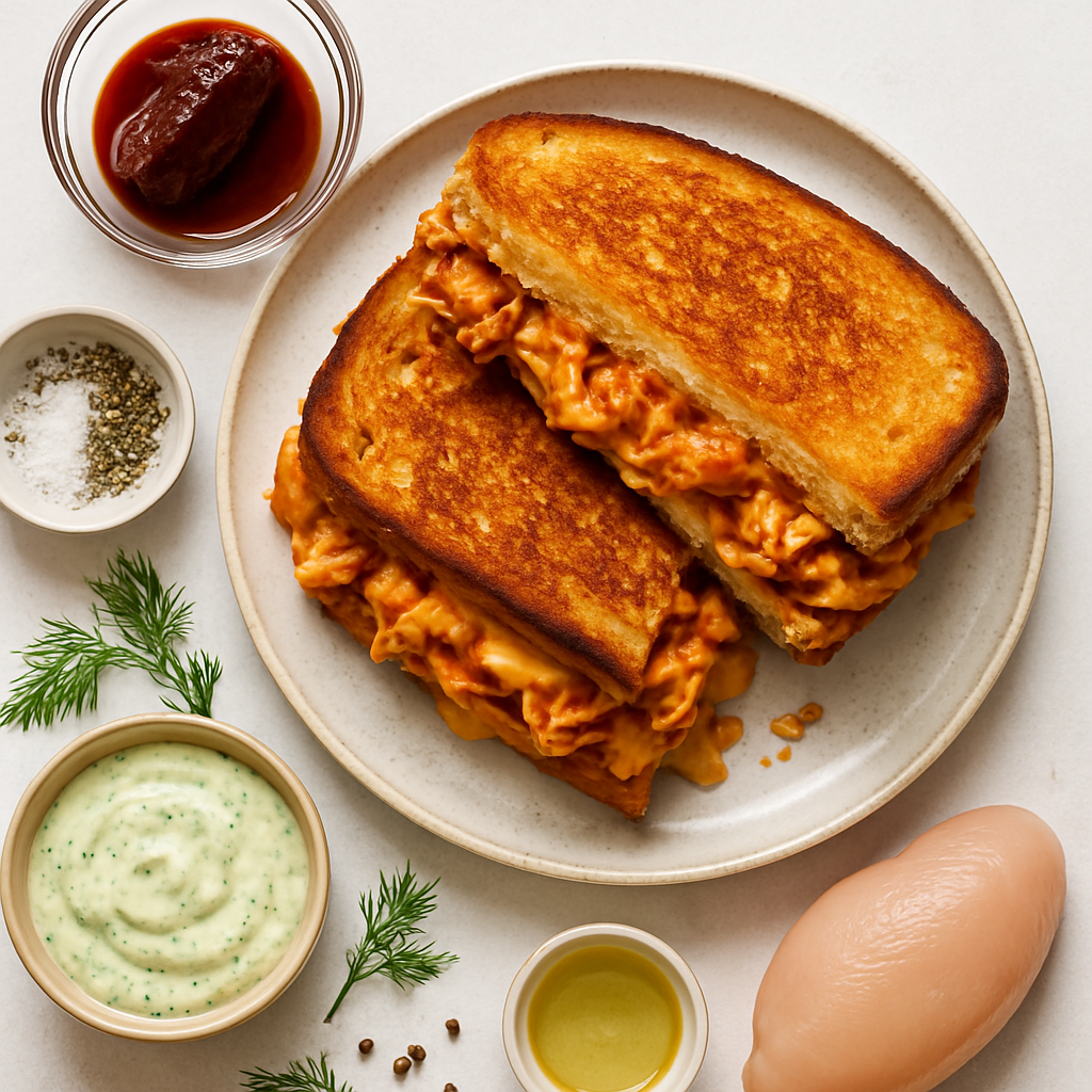 Chipotle Chicken Grilled Cheese Sandwich