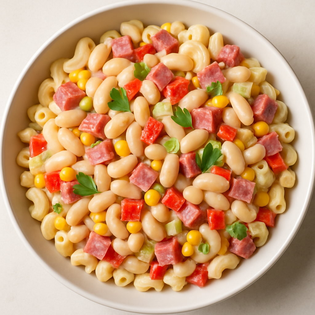 White Bean Salami Pasta Salad